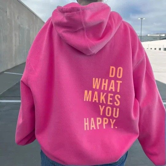 Women's Clothing XS 5X Drop Shoulder Sleeves Ladies New Letter Pattern Retro Print Top Pullover Loose Hooded_ecoleips.com