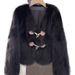 Cold Department High-end Environmentally Friendly Fur Top Women's Winter New Horn Buckle Short Coat_ecoleips.com