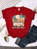 Let's Get Away Vacation Pattern Female T-shirts Fashion Mult_ecoleips.com