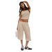 's New Cross-border Casual Camisole Top Cropped Pants Set For Women, Low-waisted, Backless, Versatile And_ecoleips.com