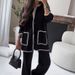 Women's Clothing fashionable patchwork patch bag suit _ecoleips.com