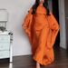 Voya Voya European American Foreign Trade Women's Clothing Cross-border Autumn Round-neck Shimmering Robe With Bat Sleeves,_ecoleips.com