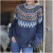 Aria Basics Aria Basics In Stock European And American New Style For Women Hot Sale Round Neck Color Block Loose Fashion Pullover_ecoleips.com