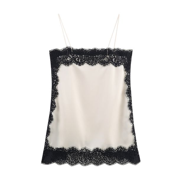 European And American Cross-border Women's Silk Satin Camisole, Elegant New Style, Textured, Fashionable For Winter_ecoleips.com