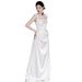 French-style Satin Light Bridal Gown With A High-end Feel, Engagement Dress, Elegant Banquets, Simple White For_ecoleips.com