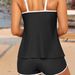 Black And White Color Block High-Waisted Tankini Swimsuit Set with Belt And Pocket for Women Conservative Cross-Border Style 2026 New European And American Export_ecoleips.com