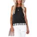 Aria Basics Aria Basics 2026 Summer Cross-Border New European And American Women's Round Neck Fashion Handmade Tassel Hollow Vest Knitted_ecoleips.com