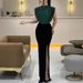 Women's Clothing Spring And Autumn Sequined Sleeveless Dress Casual Party Slit Dress_ecoleips.com