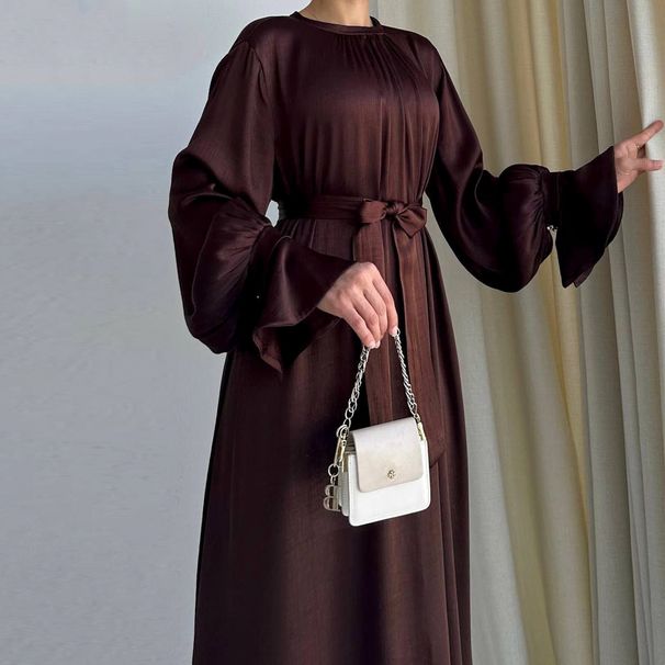 Women's Clothing Elegant Satin Long Skirt_ecoleips.com