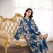 Muslim Women's Robe Elegant Printed Long Skirt Dress_ecoleips.com