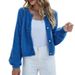 Aria Basics Aria Basics Cross-border Bestseller 2023 New Long-sleeve Knitted Cardigan, Loose-fitting European And American Women's Short_ecoleips.com