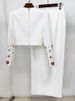 K Two Piece Set Fashion New Heavy Industry Diamond Studded Nail Bead Short Top Slit Long Skirt_ecoleips.com