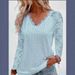 Women's Clothing Women's Long Sleeve Lace Patchwork Hollow Out Top Fashionable Spring Blouse Style For Formal & Casual For Women_ecoleips.com