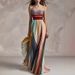 Women's Clothing Sexy Tube Top Printed Color Long Skirt Dress_ecoleips.com