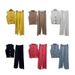 Women's Clothing Contrast Color Large Gold Button Knitted Cardigan Women's Summer Loose Wide Leg Pants Fashionable Two Piece Suit Trendy_ecoleips.com
