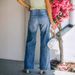 Independent Website Foreign Trade Light-colored Simple Women's Jeans Cross-border Washed High-waisted Wide-leg_ecoleips.com