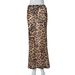 Sensual Leopard Print Mesh Mermaid Skirt For Women - Stretchy Bodycon Mini Skirt With Sheer Overlay For Night Out & Club Wear_ecoleips.com