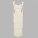 Women's Sexy Backless Suspender Dress Summer New Arrival Fashionable Solid Color Ribbon Detail Clothing_ecoleips.com