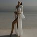 Talenza Ruffled Lace Up Maxi Dress Women's Solid Long Sleeve Lace Cardigan Beach Bikini Cover Up Dress Sexy Party Vacation Robe_ecoleips.com