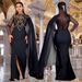 Fashion Women's Elegant Hot Diamond Slim Fitting Arm Wrapped Shawl Dress_ecoleips.com