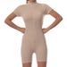 Women's Clothing Zipper Short Sleeved Yoga Suit Stretch Jumpsuit Women's Threaded Sports Tight Running Jumpsuit Outer Wear_ecoleips.com