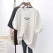 Women's White Mid-Length T-Shirt Loose Fit plus Size Relaxed Style Summer New Short-Sleeved Base Layer Top Instagram Style_ecoleips.com