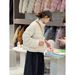 girl Super Stylish Ribbed Jacket 2025 Winter Trendy Hot-Selling Loose Fit Warm White Duck Down Coat For Petite Women_ecoleips.com