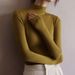 Women's High Neck Long Sleeve Slim Fit Modal Base Layer Top Fashionable T-Shirt For Autumn Versatile Basic Fashion Clothing_ecoleips.com
