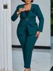K Women's New Solid Color Fashionable Suit Pants Two-piece Set_ecoleips.com