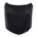 Women's Glossy Sequined Slim Fitting Top European American Style Backless Navel Baring Playful Sexy One Line Collar Curved Breast Wrapped_ecoleips.com