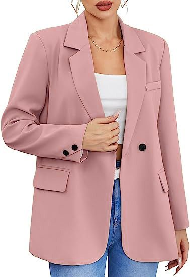 Elegant Women's Blazer For Office Wear - Slim Fit Notch Lapel Open Front Jacket - Professional & Stylish Workwear_ecoleips.com