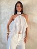 European And American Style New Women's Clothing Solid Color Slim-fitting High-waisted Street Fashion Neck Halter T-shirt_ecoleips.com