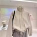 Foreign Trade Hong Kong Style Stand Collar Half-Zip Sweatshirt For Women, Spring And Autumn Korean Version, Versatile,_ecoleips.com