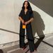 Women's Clothing Loose Casual Spring And Summer Fashion Pleated Short Sleeved Shirt Wide Leg Trousers Two Piece Set_ecoleips.com