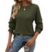European And American Cross-Border Wo's Fashion 2026 Autumn Winter New Loose Casual Ribbed Long Sleeve T-Shirt For_ecoleips.com