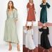 Women's Elegant V Neck Mid Sleeve Reversible Style Spring Autumn New Fashion Clothing_ecoleips.com