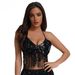 K Sequin Performance Top, Belly Dance Tassel Top, Nightclub Stage Suspender, Party Bra_ecoleips.com