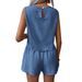Fashion Casual Vest Shorts Set Women_ecoleips.com