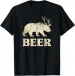 Women's T-Shirts NEW LIMITED Vintage Bear Deer Funny International Beer Day T-Shirt - MADE IN USA_ecoleips.com