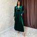 K New Elegant Retro Party Long Dress With Lace Patchwork V-neck Dress_ecoleips.com