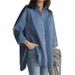 Aria Basics Aria Basics 2026 European American Women's Summer Shirt, Solid Color, Long-sleeved, Collared, Asymmetrical Top, Fashionable_ecoleips.com