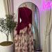 In Stock 2026 European And American Long-sleeve Ruffled Dress, Elegant, High-elastic, Sweet Printed Square-neck_ecoleips.com