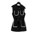 Women's Clothing Fashionable Elegant Stitching Slim Waist Contrast Color Sleeveless Vest_ecoleips.com