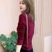 Unique Design Top 2026 Autumn/Winter German Fleece Patchwork Color Stand-Up Collar Long-Sleeved, Slimming And Warm Base_ecoleips.com
