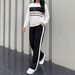 Women's Casual Style Fashionable Commuter Suit Spring/Autumn Outfit Comfortable Loose Fit Color Blocked Long Sleeve Set_ecoleips.com
