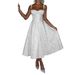 New Arrival Women's Elegant Mid-Length Dress Spaghetti Strap Light Luxury For Banquets Weddings Proms_ecoleips.com