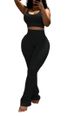 Yoga Flared Pants Women's Tummy Control Quick Drying Running Casual Tank Top Leggings Sports Set Style Hip Lifting_ecoleips.com
