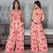 Women's Clothing Loose Jumpsuit Sleeveless Lace Up Top Zipper Printed Jumpsuit_ecoleips.com