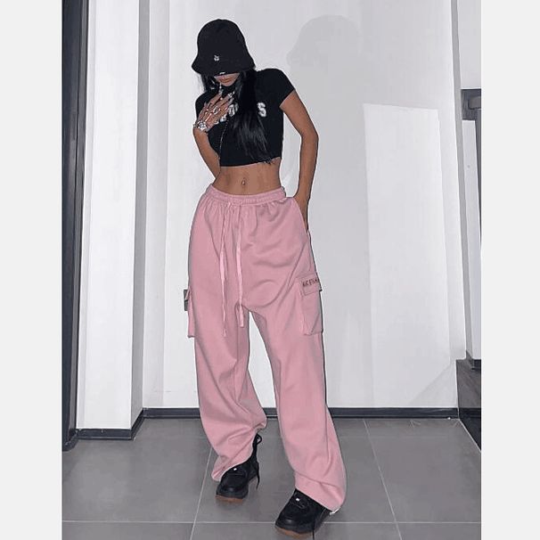 High-Waisted Women's Casual Sports Street Style Loose Trousers All Season European And American Fashion Independent Website Foreign Trade 2025_ecoleips.com