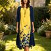 2025 Autumn New EU-US Cross-border Fashion Casual Printed Vest And Dress 2-piece Set_ecoleips.com